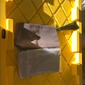 Mary Kay Sparkling Brown Clutch and Gray Pouch Set $8 each